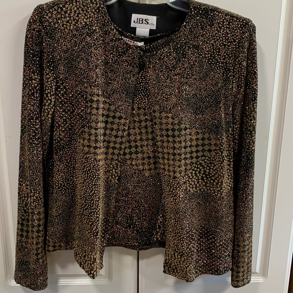 Ladies fancy size M 2 piece jacket and sleeveless top by JBS.  New Year’s Eve.